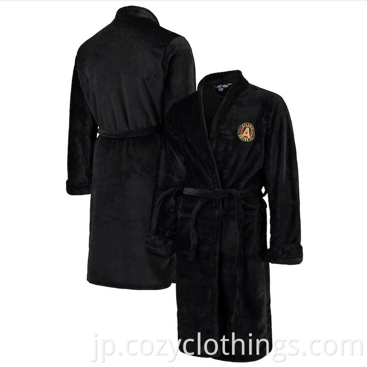 Black Robe soft plush bathrobe